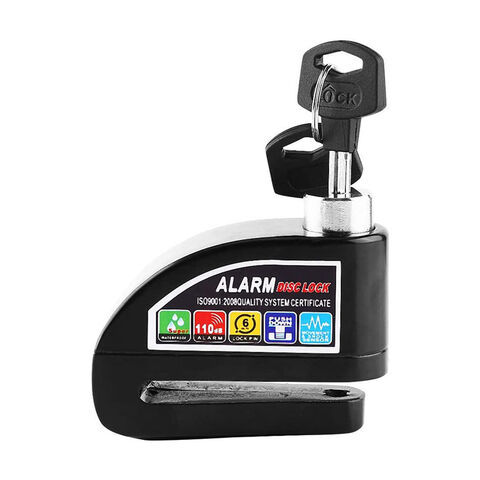 Alarma de bloqueo de disco con cable recordatorio de 1.5M, candado antirrobo impermeable para motocicleta con alarma