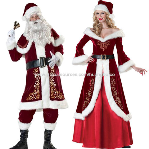 Weihnachtskostüm Verdicktes Weihnachtsmannkostüm Erwachsenen-Paarkostüm Party-Showkostüm Weihnachtskleid Damen Weihnachtskleid