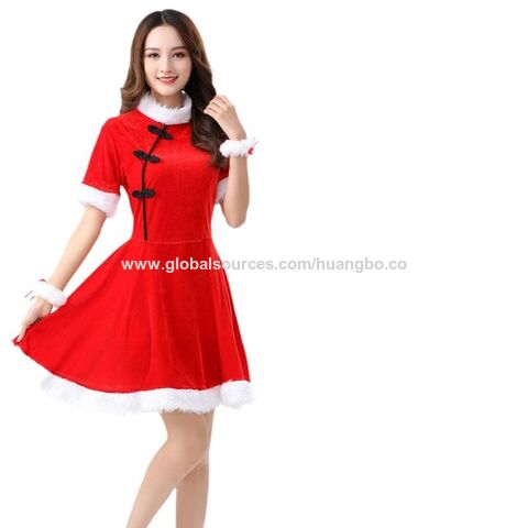 Weihnachtskostüm Verdicktes Weihnachtsmannkostüm Erwachsenen-Paarkostüm Party-Showkostüm Weihnachtskleid Damen Weihnachtskleid