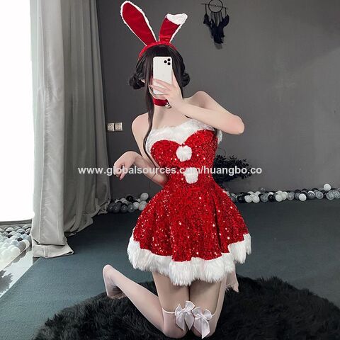 Weihnachtskostüm Verdicktes Weihnachtsmannkostüm Erwachsenen-Paarkostüm Party-Showkostüm Weihnachtskleid Damen Weihnachtskleid