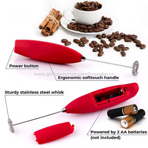 Batedor Elétrico de Leite com Suporte, Mini Batedor de Ovos Manual, Acessórios de Cozinha Profissionais