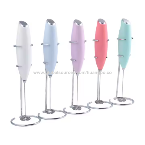 Batedor Elétrico de Leite com Suporte, Mini Batedor de Ovos Manual, Acessórios de Cozinha Profissionais