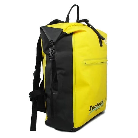 Mochila Amarilla Grande Multifuncional, Impermeable para Viajes y Deportes, con Compartimento para Portátil y Cremallera