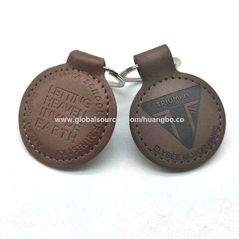 Werbegeschenke Leder Schlüsselanhänger Logo Design Muster Werbung Metall PU Auto Anhänger Leder Schlüsselanhänger