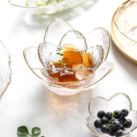 Conjunto de louças de vidro de luxo estilo nórdico por atacado: pratos e tigelas para jantar, envio rápido, uso doméstico e restaurante, coleção de cristais elegante