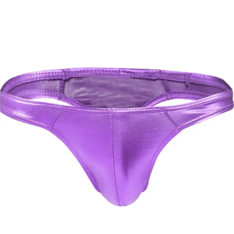 Venta al por mayor de tangas de látex para hombre, ropa interior sexy, calzoncillos tipo G