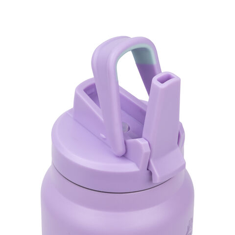 Botella de Agua Deportiva Aislada al Vacío de Doble Pared de 24oz 30oz, Botella de Acero Inoxidable Personalizada con Tapas de Asa