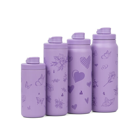 Botella de Agua Deportiva Aislada al Vacío de Doble Pared de 24oz 30oz, Botella de Acero Inoxidable Personalizada con Tapas de Asa