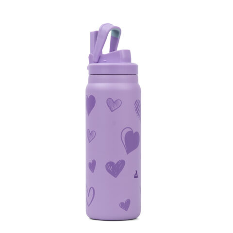Botella de Agua Deportiva Aislada al Vacío de Doble Pared de 24oz 30oz, Botella de Acero Inoxidable Personalizada con Tapas de Asa