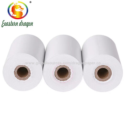 Three anti-thermal adhesive label paper supermarket clothing tag paper blank small roll mini bar code printing label