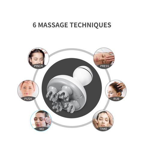 Masseur sans fil et portable OEM ODM pour la tête, le cuir chevelu et le corps, idéal pour la maison et le bureau
