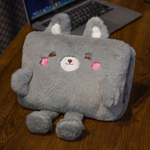 Bolsa de agua caliente recargable de nuevo estilo, bolsa de agua caliente para llenar con agua, material suave de lana elástica, calentador de manos de dibujos animados, regalo