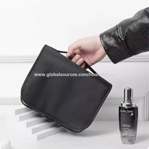 Tas Kosmetik Travel Anti Air Kapasitas Besar Desain Gantung, Tas Perlengkapan Mandi Penyimpanan Poliester Portabel Tas Makeup Wanita Grosir