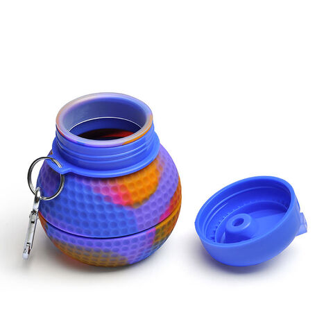 Bouteille d'eau de golf en silicone écologique, pliable et incassable pour les voyages - Idéal pour les grossistes