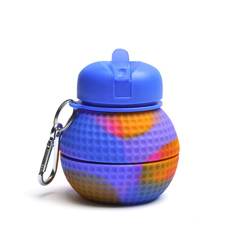 Bouteille d'eau de golf en silicone écologique, pliable et incassable pour les voyages - Idéal pour les grossistes