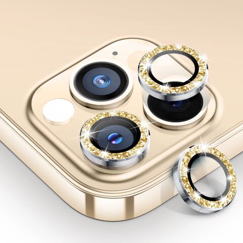 Protetor de Lente de Câmera de Vidro Temperado 9H com Anel de Metal para iPhone 13/14/15/16