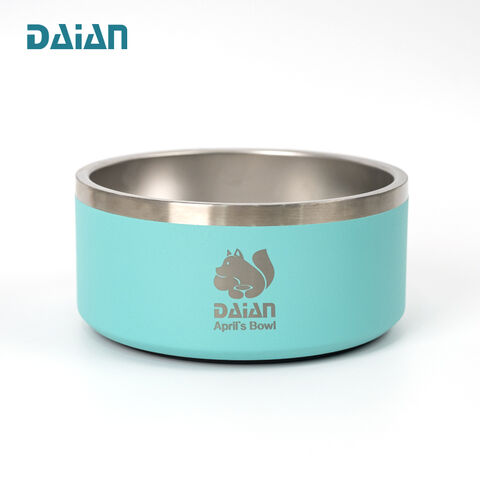 Bol pour Chien Personnalisé avec Logo, Idéal pour les Voyages en Plein Air, Facile à Transporter, Grande Capacité, Antidérapant, Acier Inoxydable à Double Paroi, 18oz 32oz 64oz