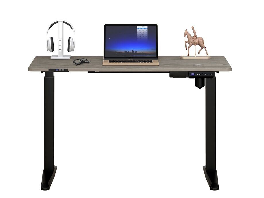 Olin Lt-202d Smart Electric Desk With Wireless Charger Wood Table Top ...