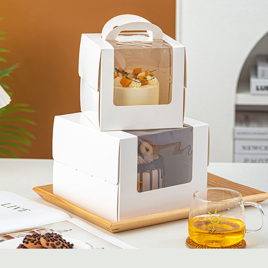 Snack Cake Box Cake Box Cupcake Box White Brown Paper Box Custom Logo Birthday Cake ...