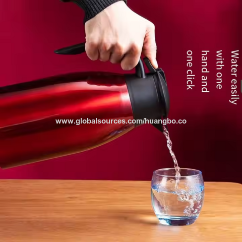 Garrafa Térmica de Aço Inoxidável 304 de Grande Capacidade com Dispensador de Pressão para Água Quente, Uso Doméstico e Estudantil - Venda por Atacado