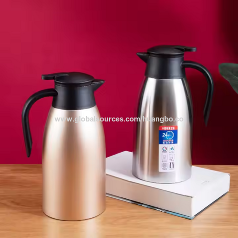 Garrafa Térmica de Aço Inoxidável 304 de Grande Capacidade com Dispensador de Pressão para Água Quente, Uso Doméstico e Estudantil - Venda por Atacado
