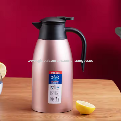 Garrafa Térmica de Aço Inoxidável 304 de Grande Capacidade com Dispensador de Pressão para Água Quente, Uso Doméstico e Estudantil - Venda por Atacado