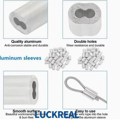 EN13411-3 DIN3093 Fitting Selongsong Oval Aluminium untuk Tali Kawat