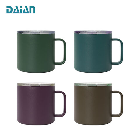 Mug Isotherme 350ml, Double Paroi, Isolation Sous Vide, Tasse à Café en Acier Inoxydable avec Couvercle pour Vente en Gros