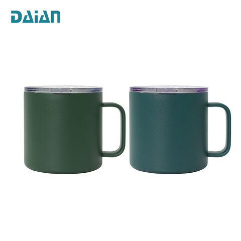 Mug Isotherme 350ml, Double Paroi, Isolation Sous Vide, Tasse à Café en Acier Inoxydable avec Couvercle pour Vente en Gros
