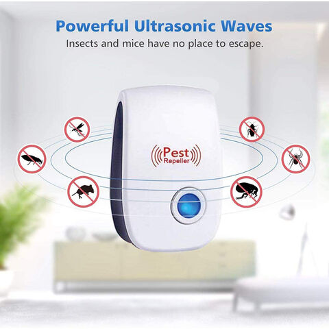 Repelentes Ultrassônicos de Pragas Eletrônicos Plug-in Sonic Repellent Controle de Pragas para Insetos