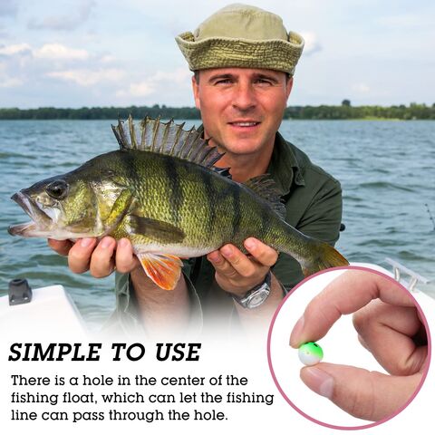 Boias de pesca de espuma de material durável e cores frescas para truta, bagre e walleye, 60 unidades