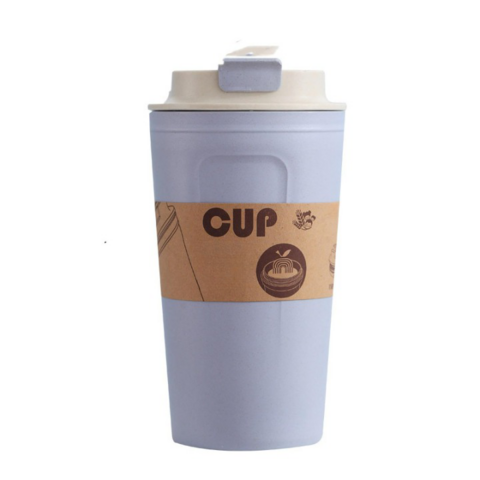 Vente chaude Tasse d'eau décontractée scellée avec paille insérée Tasse en fibre de bambou