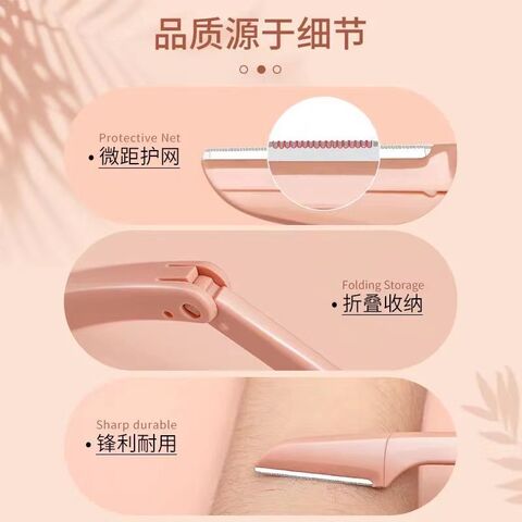 Outil de Dermaplaning Exfoliant Hydro Silk Touch-Up, Rasoir Visage & Sourcils avec Couvercle de Précision - Lot de 3 | Rasoir de Dermaplaning pour Femme