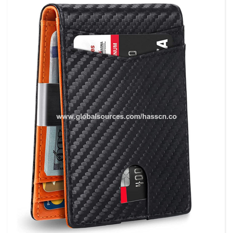 Compre Billetera Delgada Para Hombre Con 12 Ranuras, Clip Para