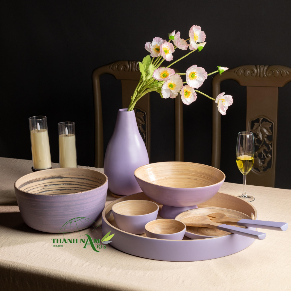 The Spun Bamboo Vase Handcrafted Vintage