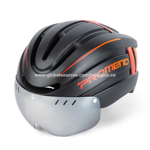 PROMEND Casco magnético con gafas H15, carga USB, equipo de ciclismo de montaña