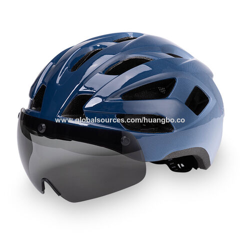 PROMEND Casco magnético con gafas H15, carga USB, equipo de ciclismo de montaña
