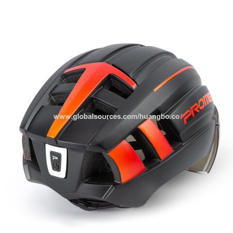 PROMEND Casco magnético con gafas H15, carga USB, equipo de ciclismo de montaña