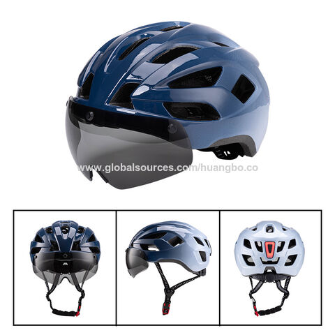 PROMEND Casco magnético con gafas H15, carga USB, equipo de ciclismo de montaña