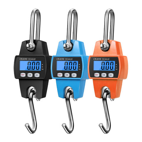 Balança de guindaste digital, mini balança suspensa portátil LED para garagem, fazenda, caça e pesca