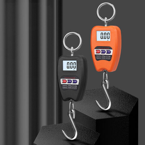 Balança de guindaste digital, mini balança suspensa portátil LED para garagem, fazenda, caça e pesca