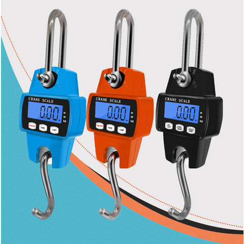 Balança de guindaste digital, mini balança suspensa portátil LED para garagem, fazenda, caça e pesca