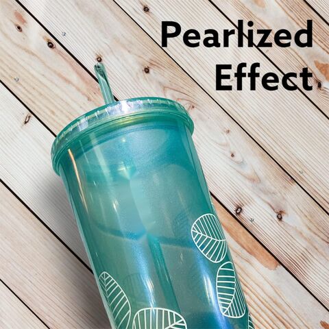 Vaso de plástico reutilizable de doble pared de 24 oz con tapa y pajita - Taza de viaje para bebidas