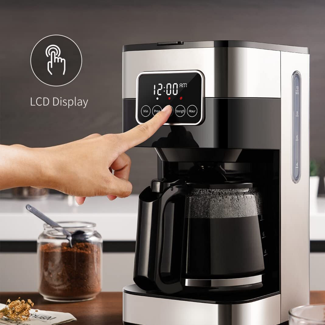 Great Quality Touch Screen Stainless Steel Programmable Drip Coffee ...