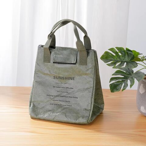 Benutzerdefinierte wasserdichte Papier-Isoliertasche, Aluminiumfolie, umweltfreundliche, leichte Lunch-Kühltasche