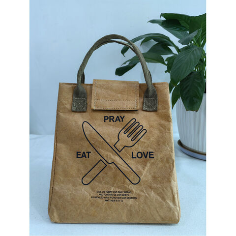 Benutzerdefinierte wasserdichte Papier-Isoliertasche, Aluminiumfolie, umweltfreundliche, leichte Lunch-Kühltasche