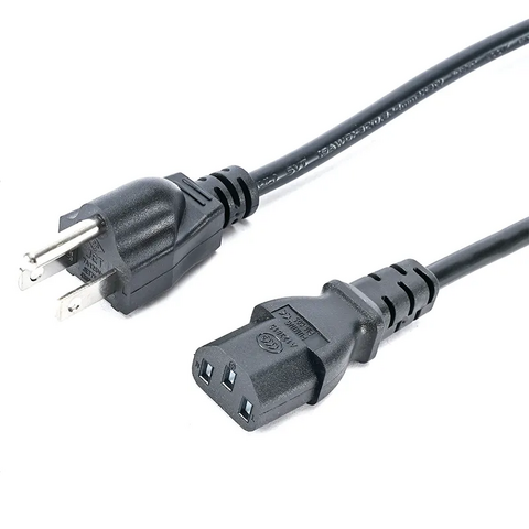 Cable de alimentación de CA con enchufe US, certificación ETL, color blanco, 1.2M 1.5M 1.8M 2.0M, cable de alimentación de CA con enchufe americano