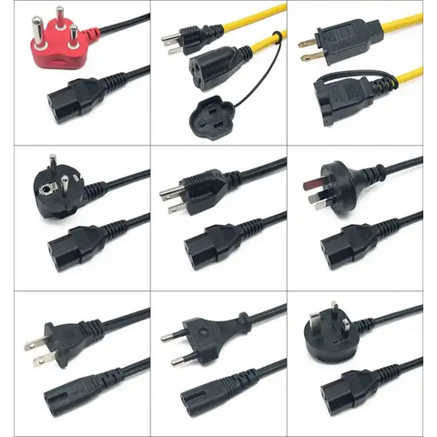 Cable de alimentación de CA con enchufe US, certificación ETL, color blanco, 1.2M 1.5M 1.8M 2.0M, cable de alimentación de CA con enchufe americano
