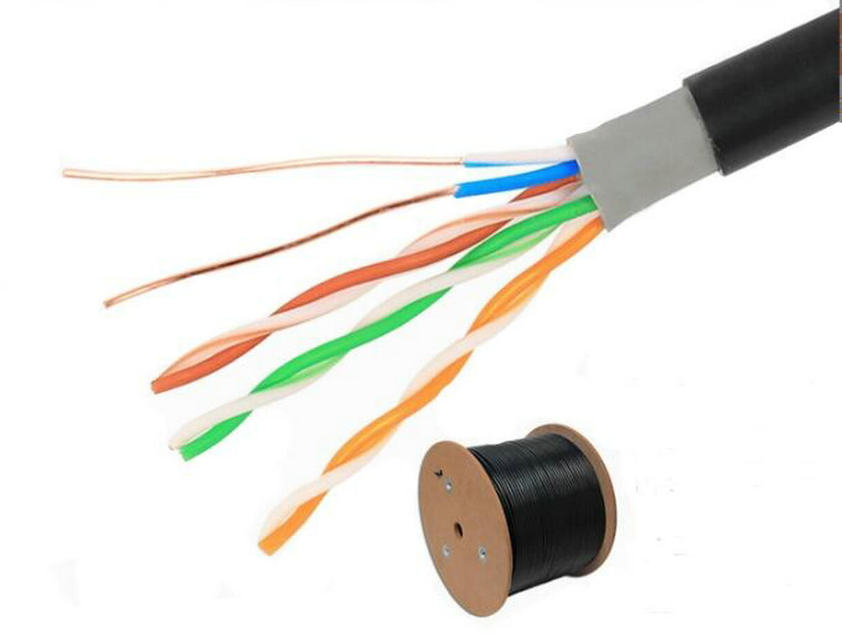 Factory Price Outdoor 300m Black Cat5e Utp 8cores 24awg Od5.0 Network ...