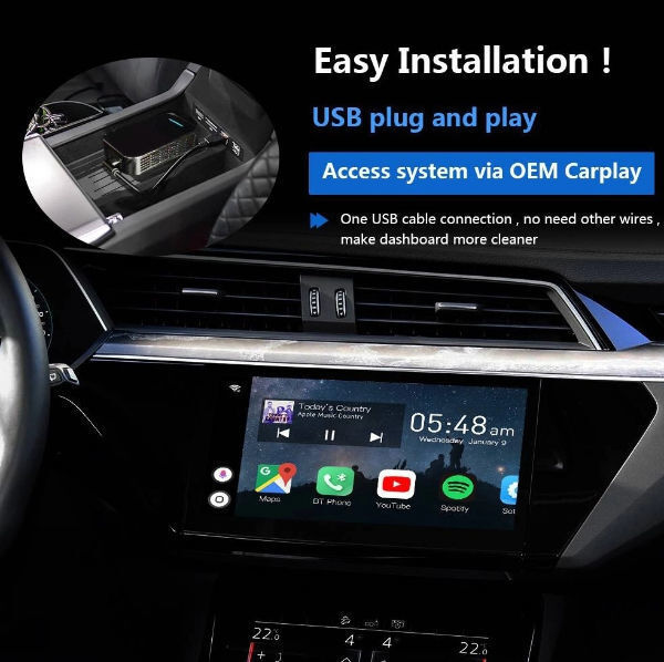 AI Box Plug and Play Android 9.0 4G RAM 32G ROM GPS WIFI Car Android System Multimedia Player supplier